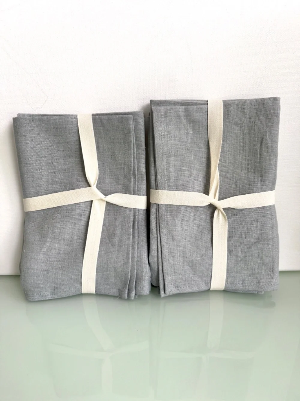 Trader Joe’s Vintage Washed Linen Napkins Gray Set of 8 NWT 100% Linen